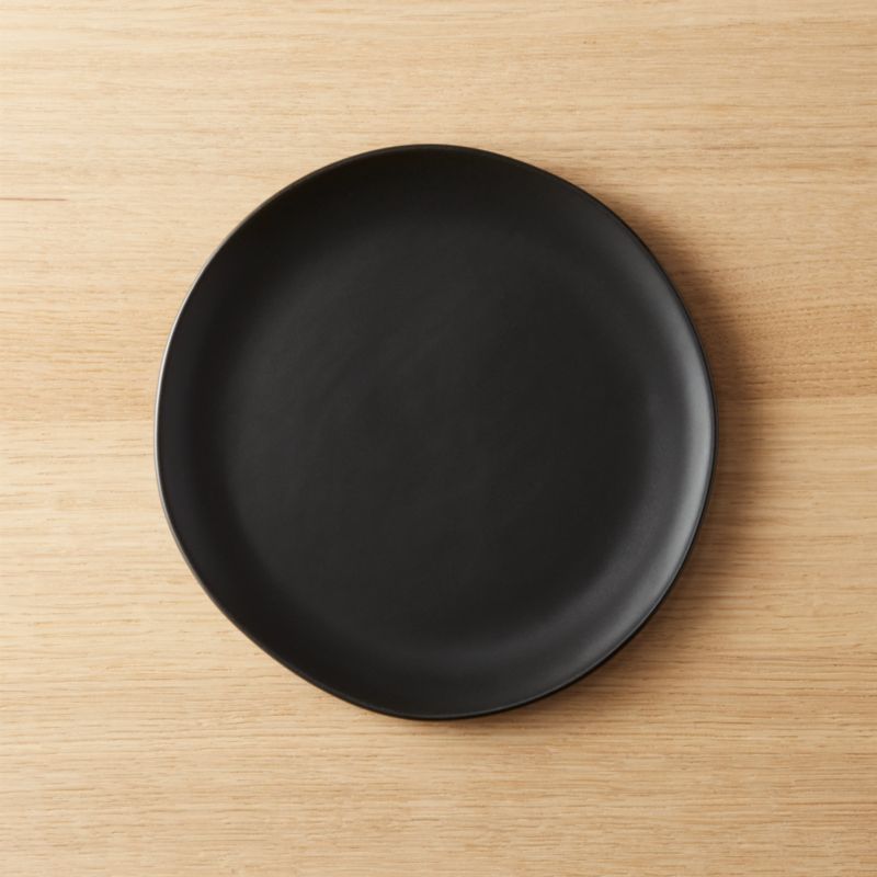 Crisp Modern Matte Black Salad Plate + Reviews | CB2 | CB2