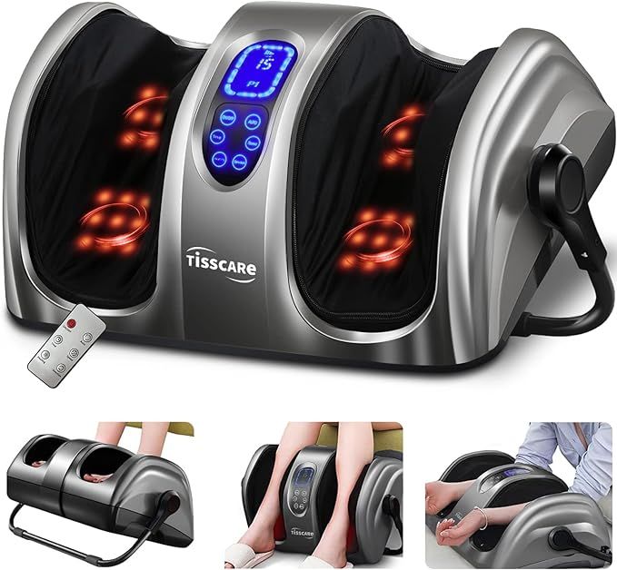 TISSCARE Foot Massager-Shiatsu Foot Massage Machine w/ Heat & Remote 5-in-1 Reflexology System-Kn... | Amazon (US)