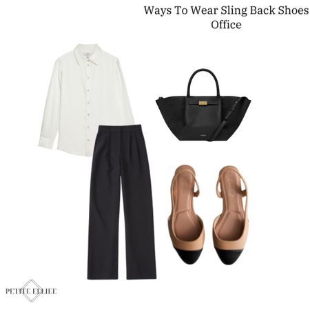 Ways to wear sling back shoes - office - petite e styling 