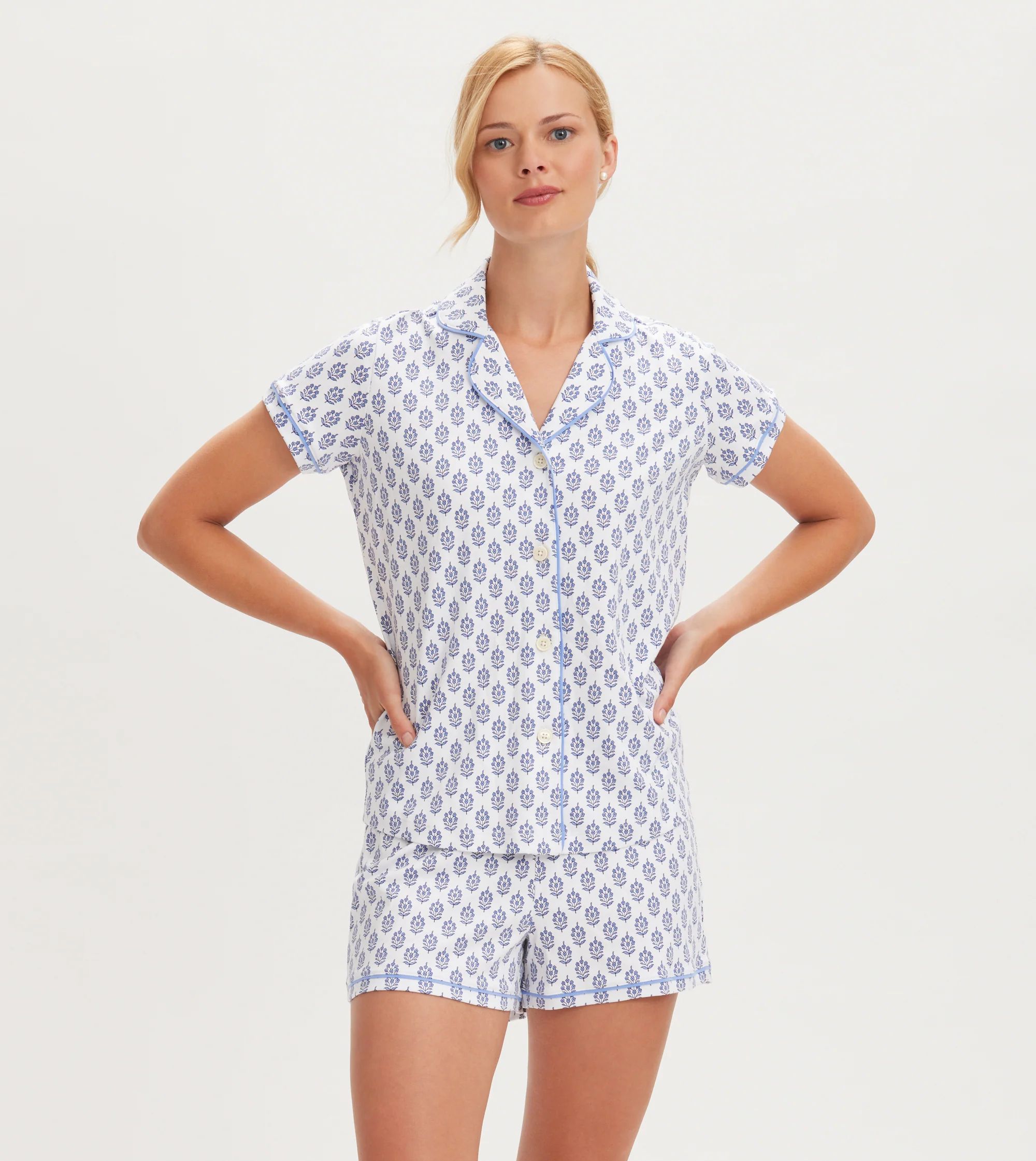 Renwick Printed Cotton Pajama Set | Renwick Golf