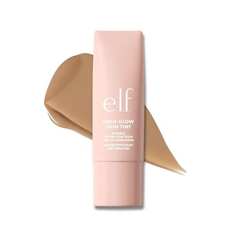 e.l.f. Halo Glow Skin Tint SPF 50, Tinted Moisturizer For Light, Buildable Coverage, Creates A Natural Glow, Vegan & Cruelty-Free, 8 Medium Neutral | Amazon (US)