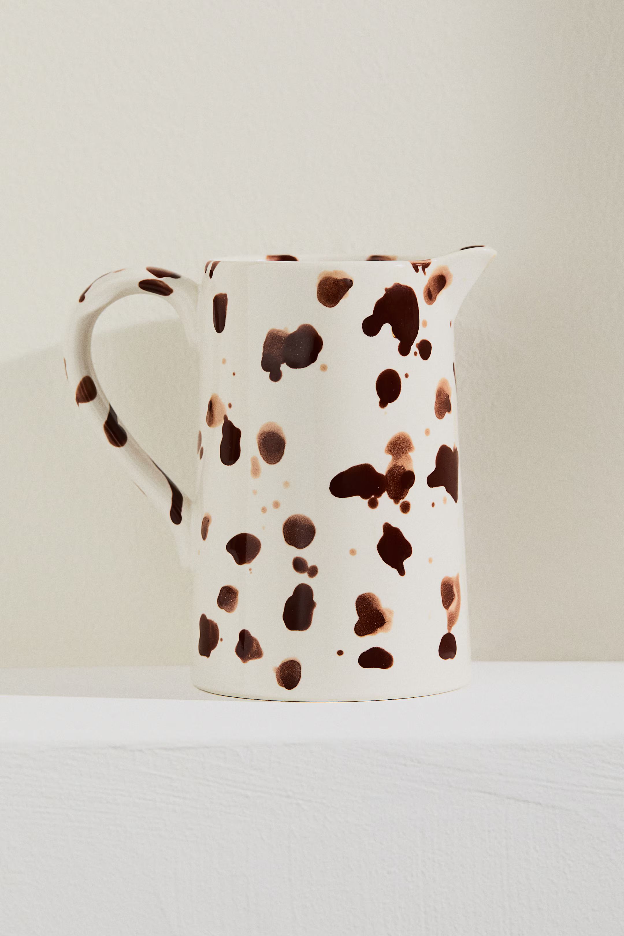 Speckled-glaze Stoneware Pitcher - White/speckled - Home All | H&M US | H&M (US + CA)