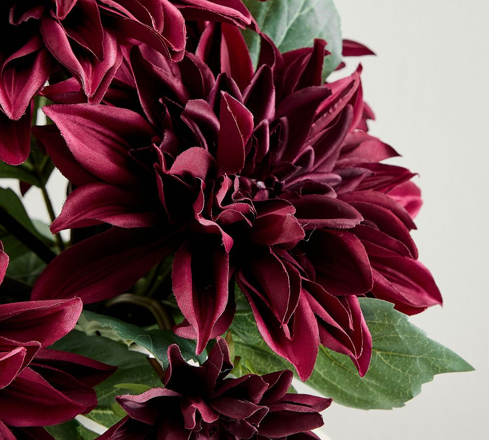 Faux Burgundy Dahlia Bundle | Pottery Barn (US)