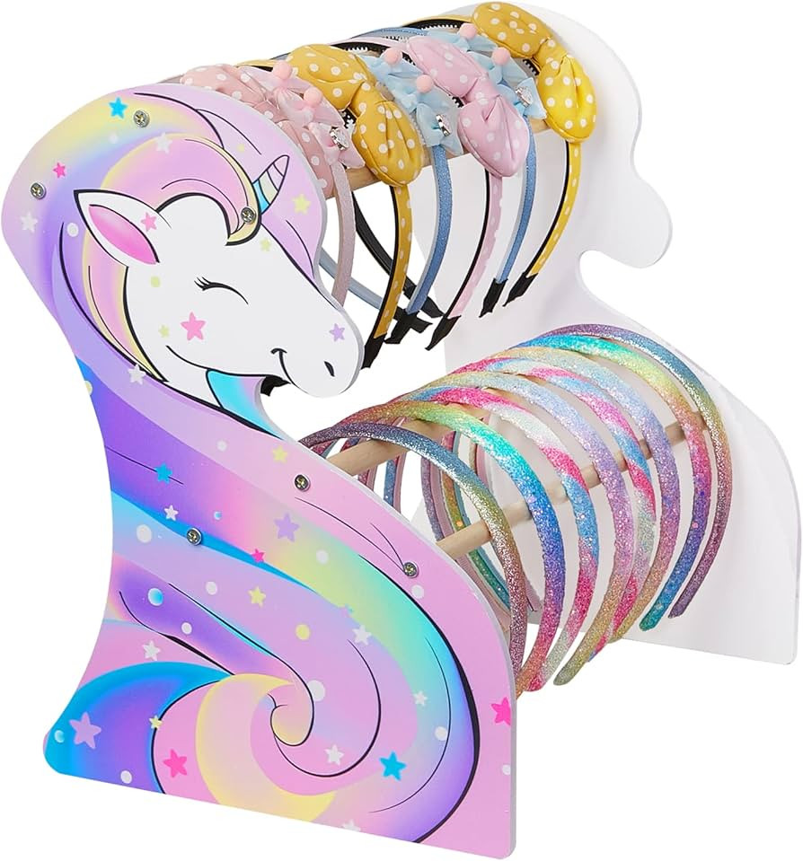 FIOBEE Girls Headband Holder Organizer Unicorn Headband Storage Hair Accessories Organizer Hairba... | Amazon (US)