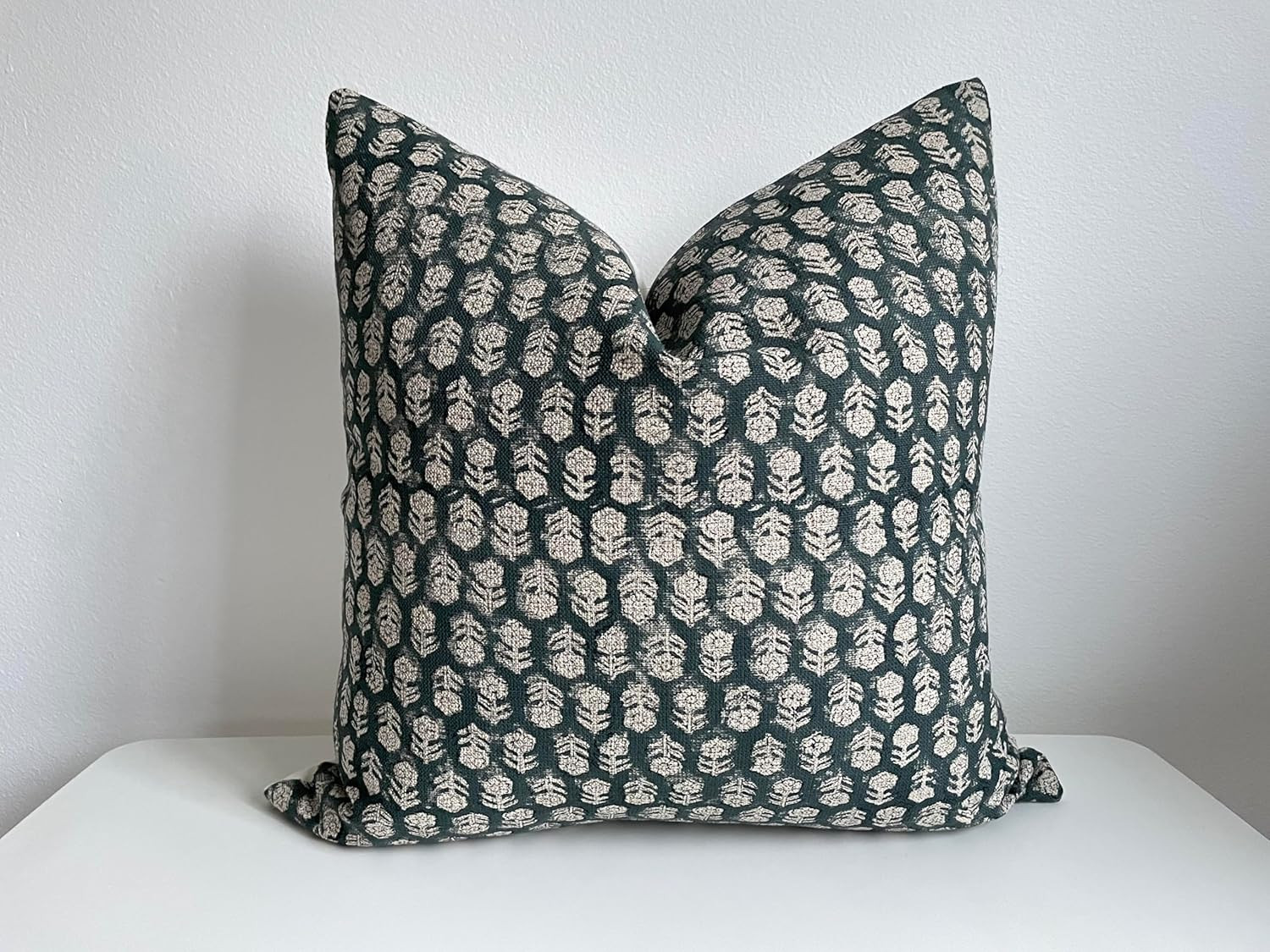 Canyon Theory Hand Block Print Thick Linen 20x20 Inch Throw Pillow Cover: Indoor Outdoor Handmade... | Amazon (US)