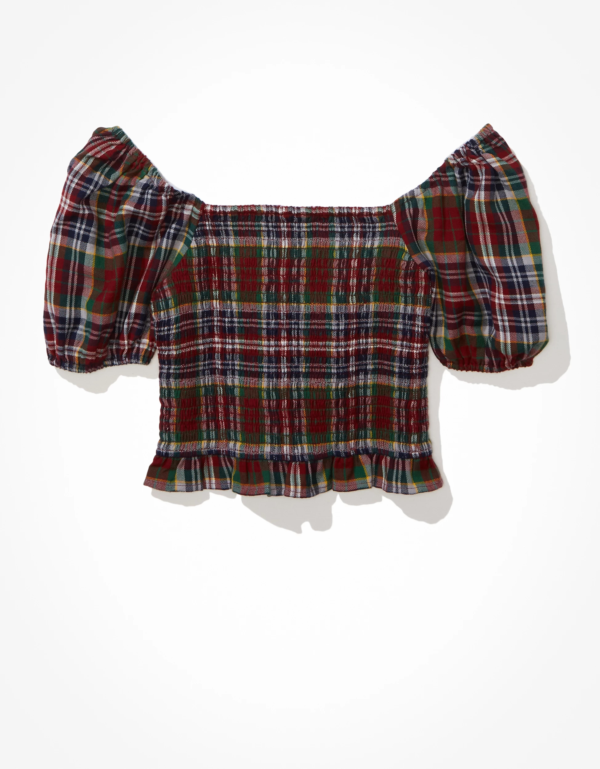 AE Smocked Puff-Sleeve Blouse | American Eagle Outfitters (US & CA)