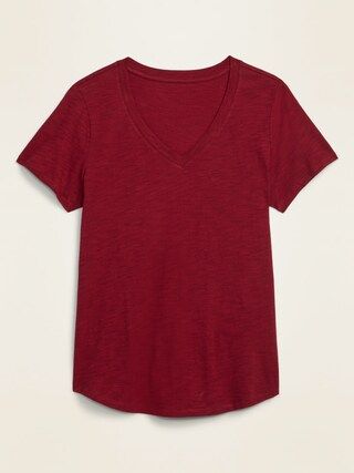 EveryWear Slub-Knit V-Neck T-Shirt for Women | Old Navy (US)