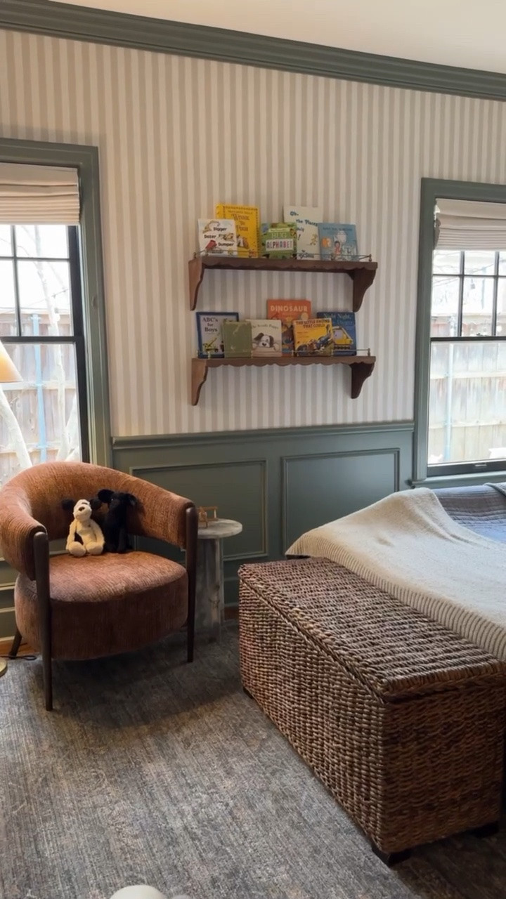 Emmett's big boy room & all the progress 🥹✨

Paint color: Sherwin Williams Retreat
Art by Emma Katherine 
Bathroom Paint color: Benjamin Moore Englewood Cliffs 
Edwin Stripe Wallpaper in Natural by Schumacher

#LTKBaby #LTKKids #LTKHome