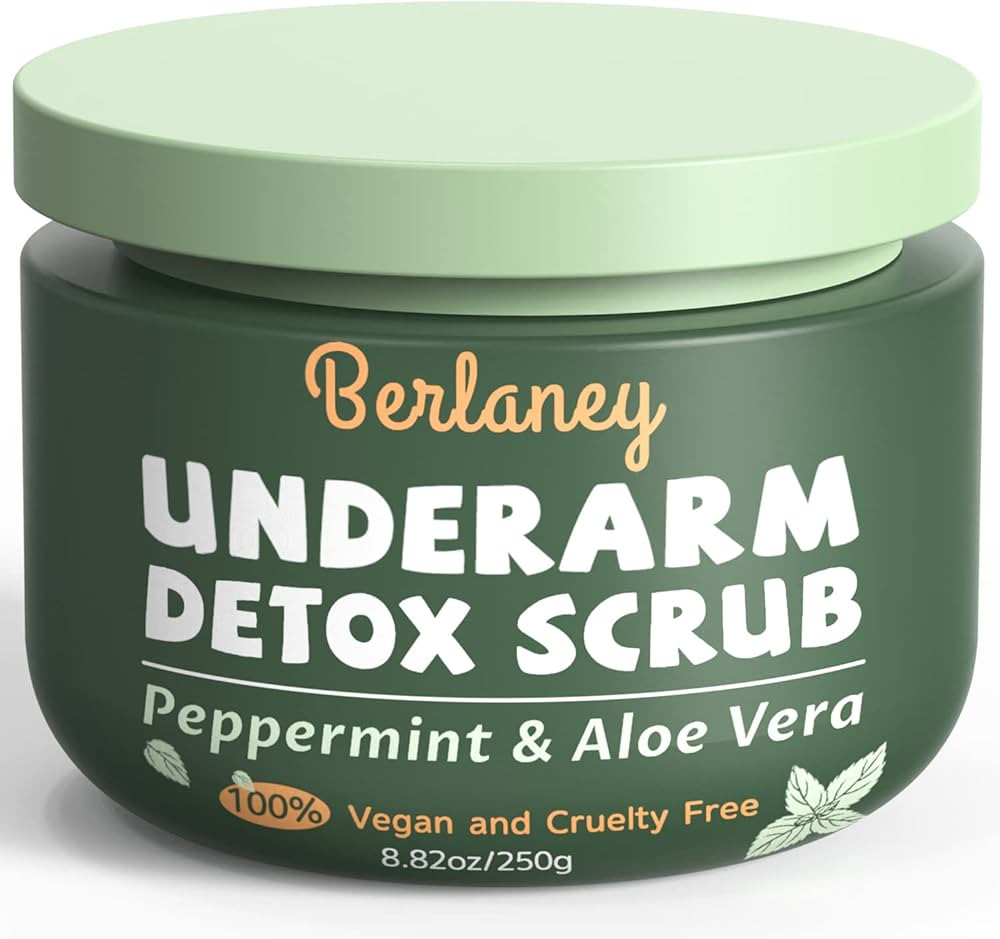 Armpit Detox Scrub 8.8 oz with Peppermint, Aloe Vera and Walnut Shell Powder, Underarm Scrub Help... | Amazon (US)