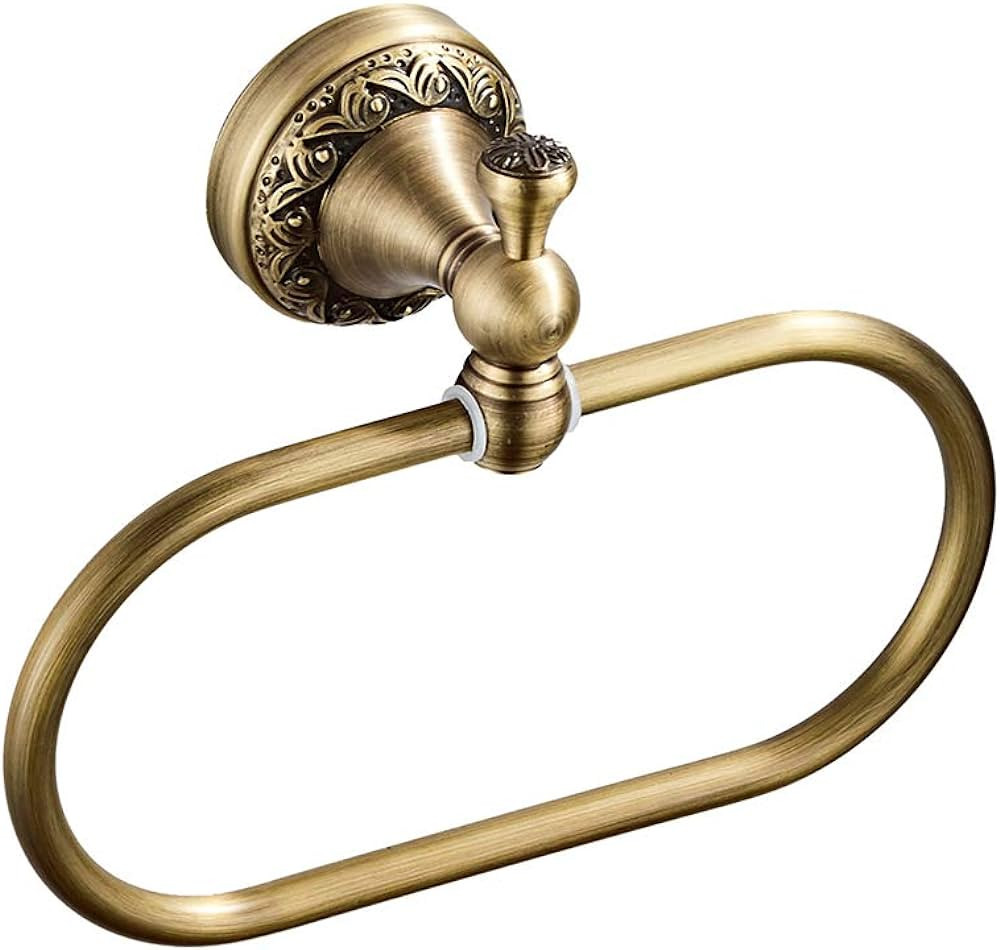 Aothpher Brass Towel Ring Oval Contemporary Bathroom Hand Towel Holder Wall Mounted,Antique Brass... | Amazon (US)