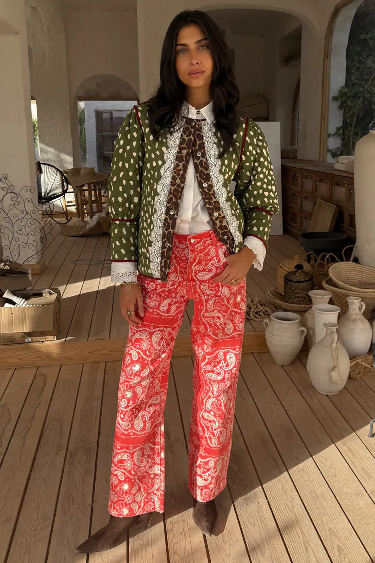 Red Bandana Jeans | Never Fully Dressed (UK & IE)