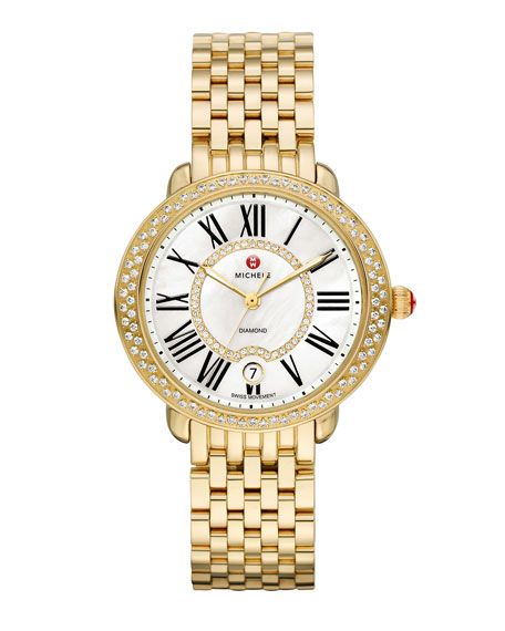 36mm Serein 16 Mid Gold Diamond Watch | Neiman Marcus