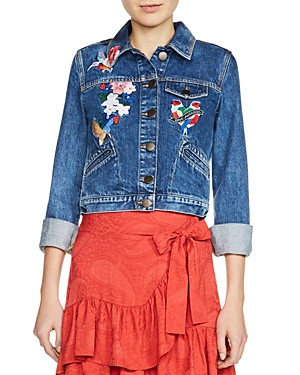 Maje Vivo Embroidered Denim Jacket | Bloomingdale's (US)
