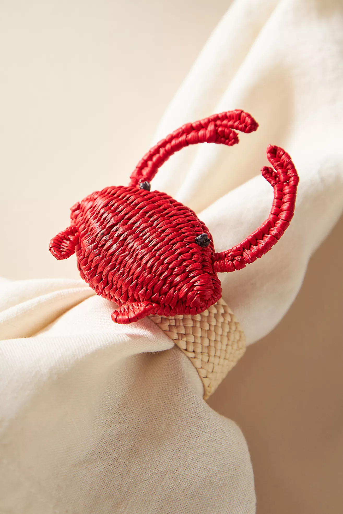 Sea Creatures Handwoven Napkin Rings, Set of 4 | Anthropologie (US)