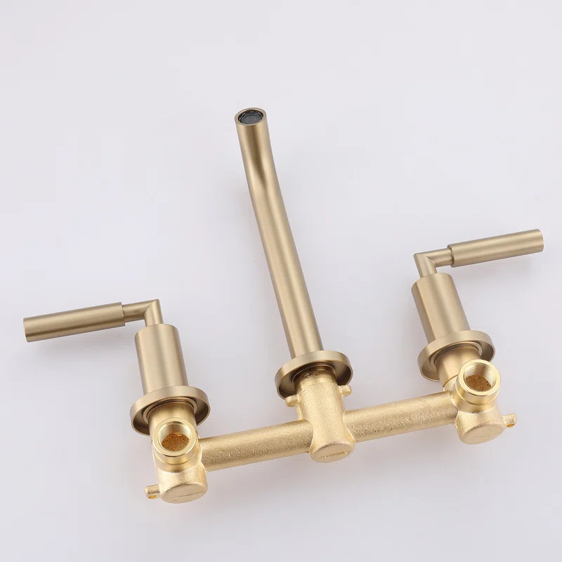 Wall Mounted 2-handle Bathroom Faucet with Drain Assembly | Wayfair North America