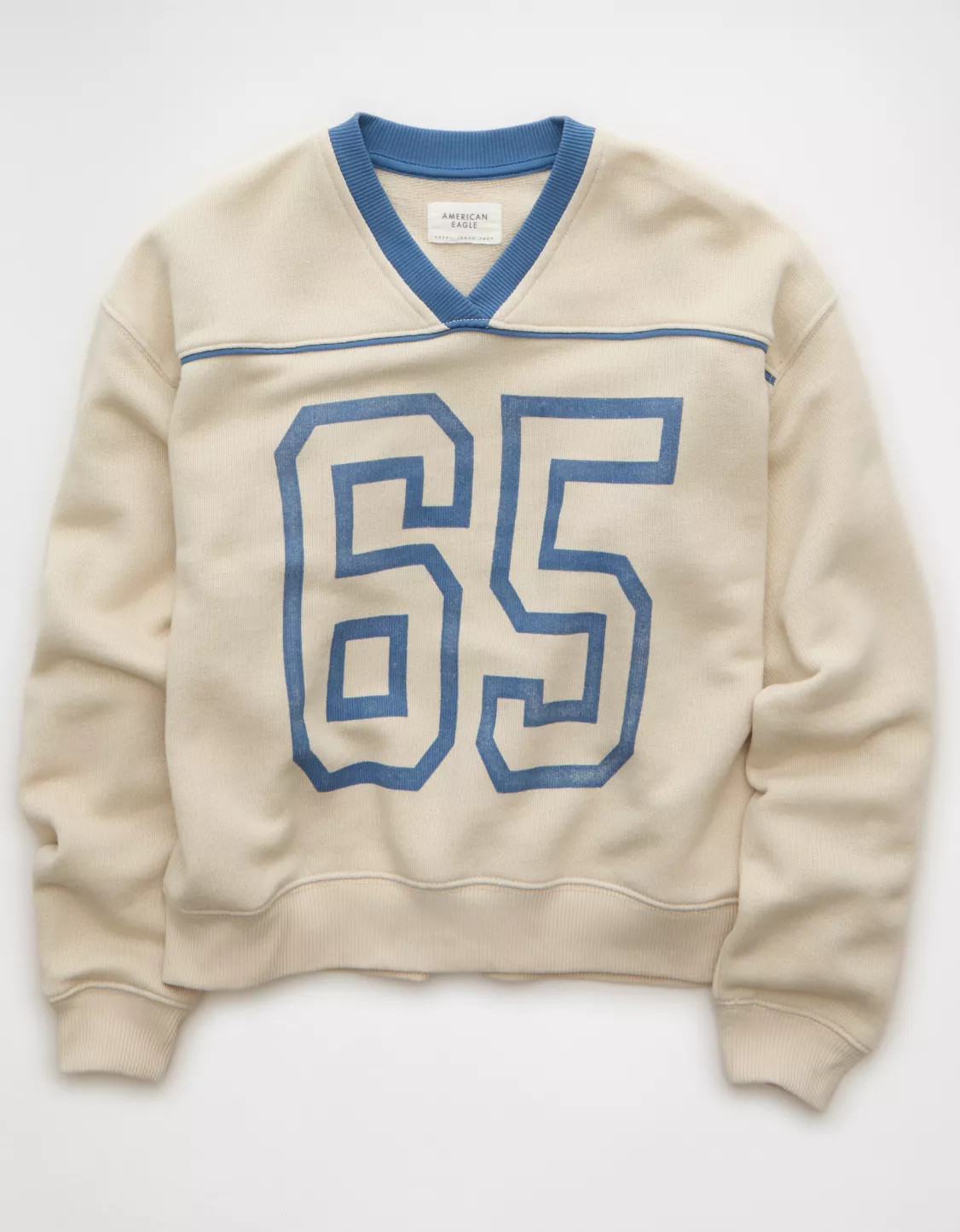 AE Varsity Graphic V-Neck Sweatshirt | American Eagle Outfitters (US & CA)