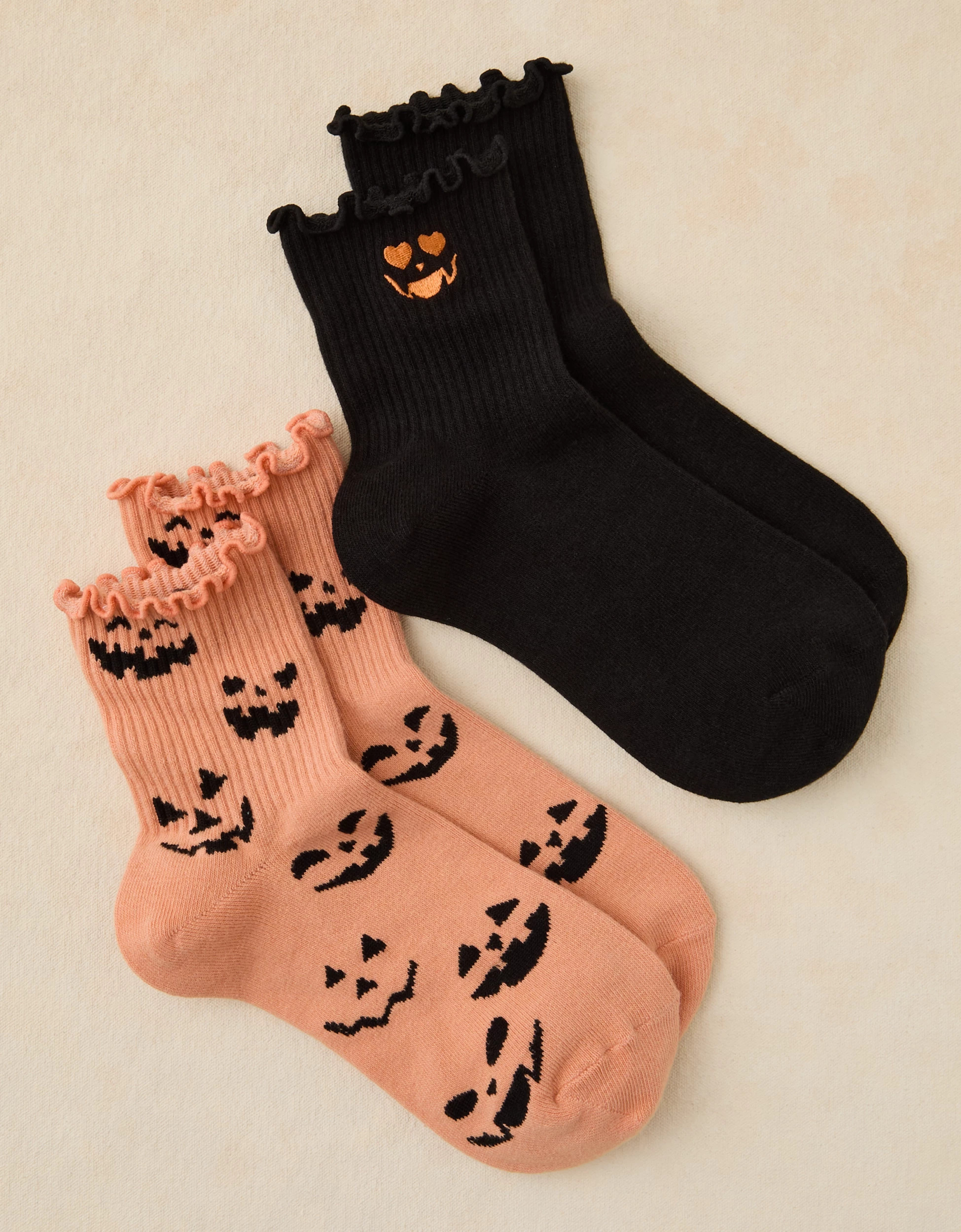 AE Halloween Cropped Crew Socks 2-Pack | American Eagle Outfitters (US & CA)