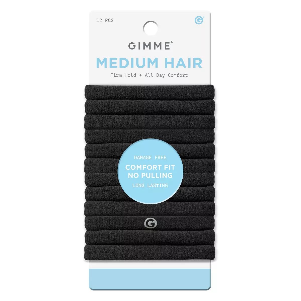 Gimme Beauty Medium Hair Tie Bands - Black - 12ct | Target