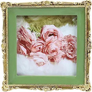 Hymmah 3 * 3inch Mini Wallet Picture Frame Vintage Photo Frame Ornate Textured Hand-Crafted Resin... | Amazon (US)