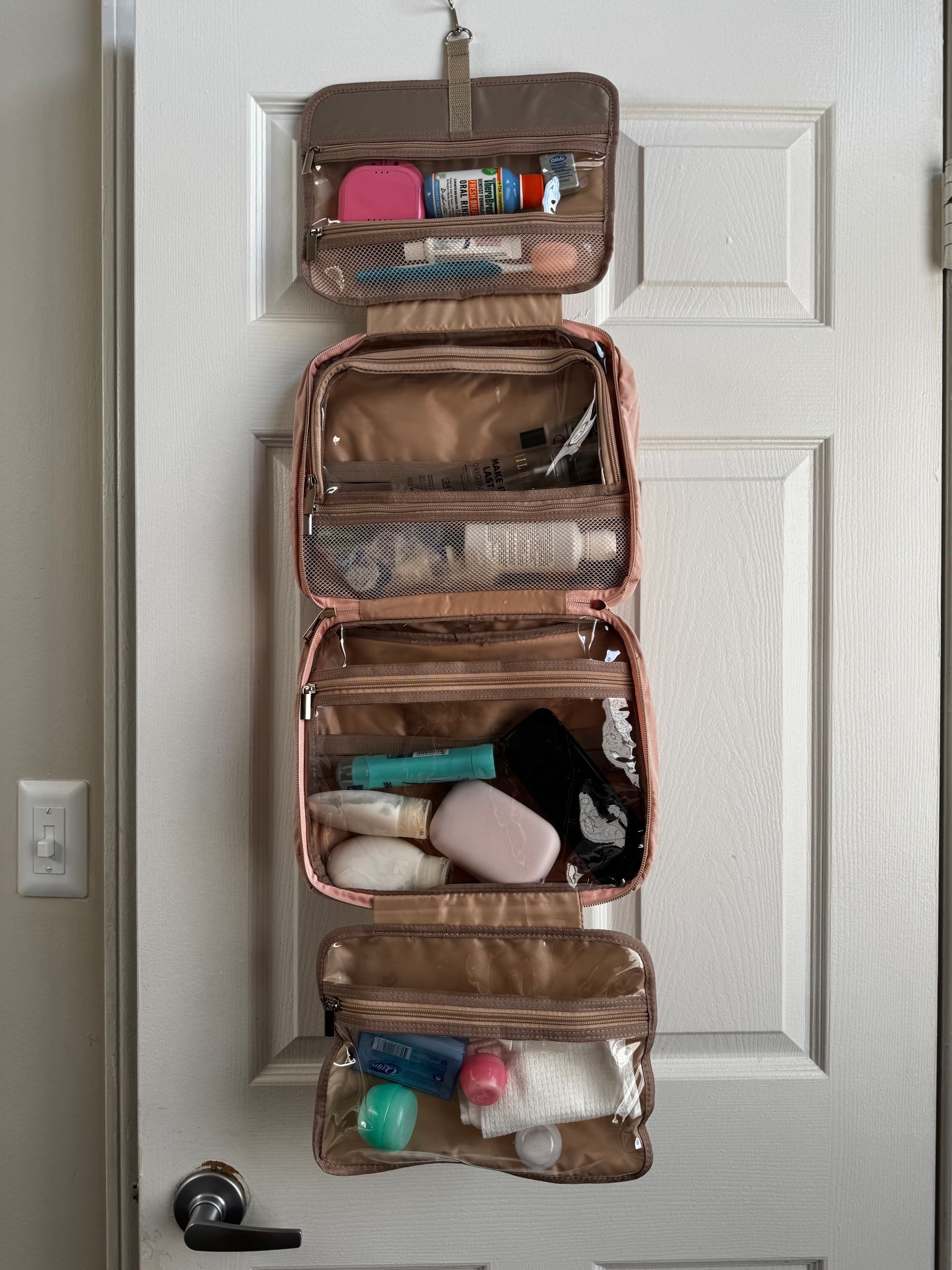 Travel toiletry bag fits so many products. The front of the bag includes a jewelry organizer. Perfect for traveling 

#LTKTravel #LTKStyleTip