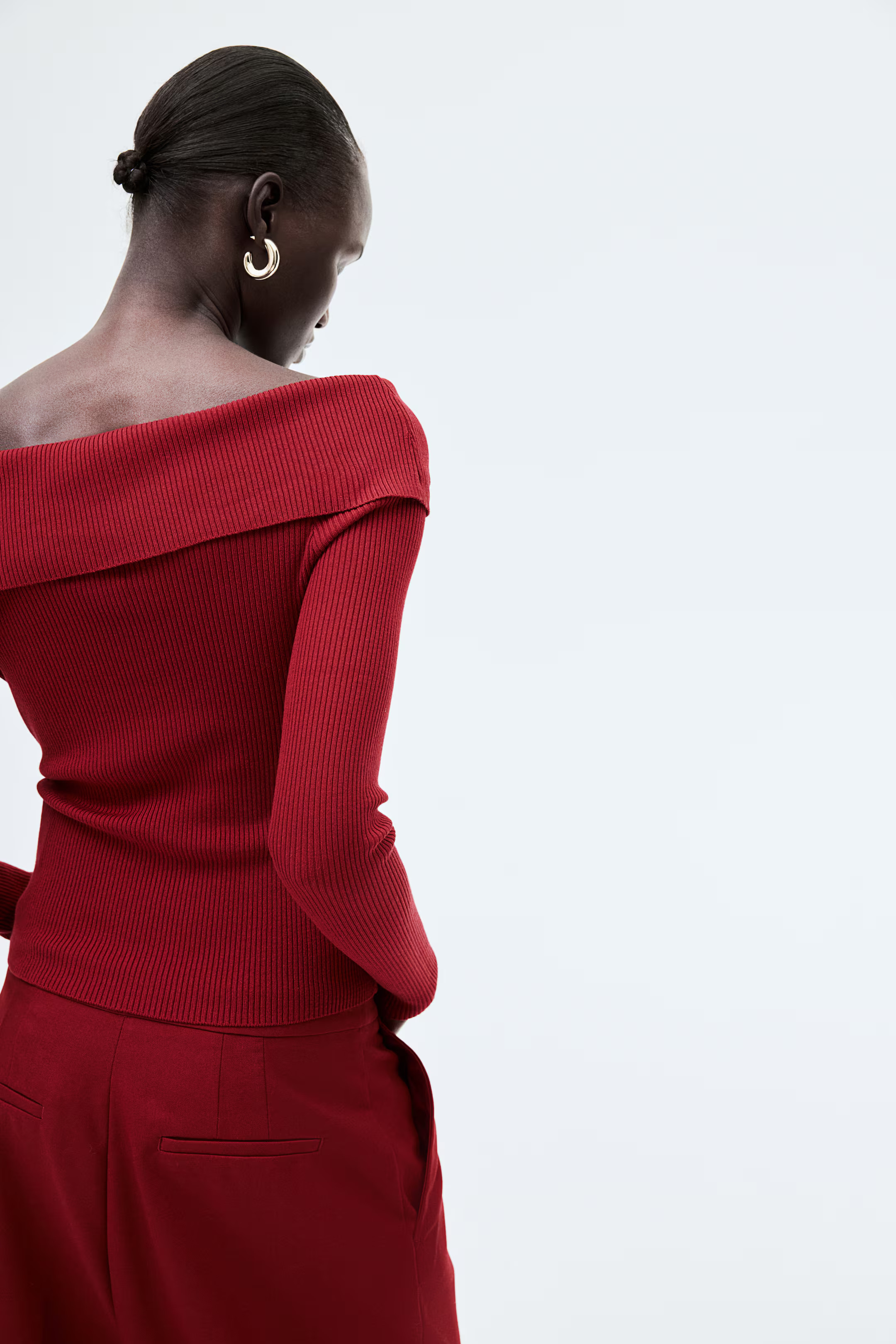 Rib-knit Off-the-shoulder Top | H&M (US + CA)