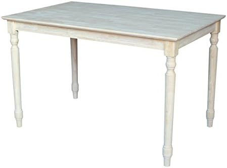 International Concepts Table Top Solid with Wood Standard Height Turned Legs, 30 by 48-Inch, Unfi... | Amazon (US)