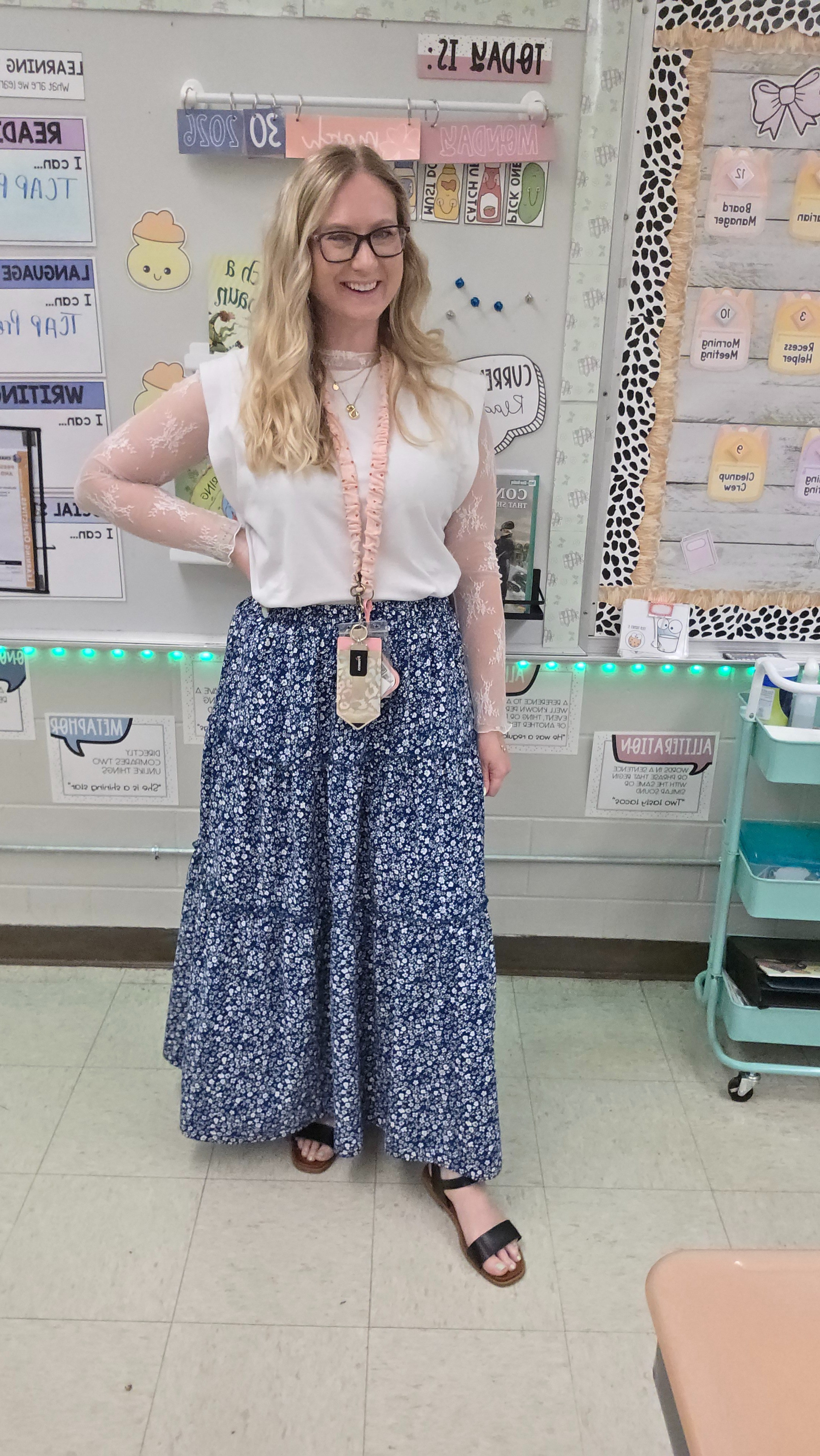 Teacher Outfit of the Day-💙 Bringing all the Spring Vibes ✨️

#LTKootd #LTKMidsize #LTKWorkwear