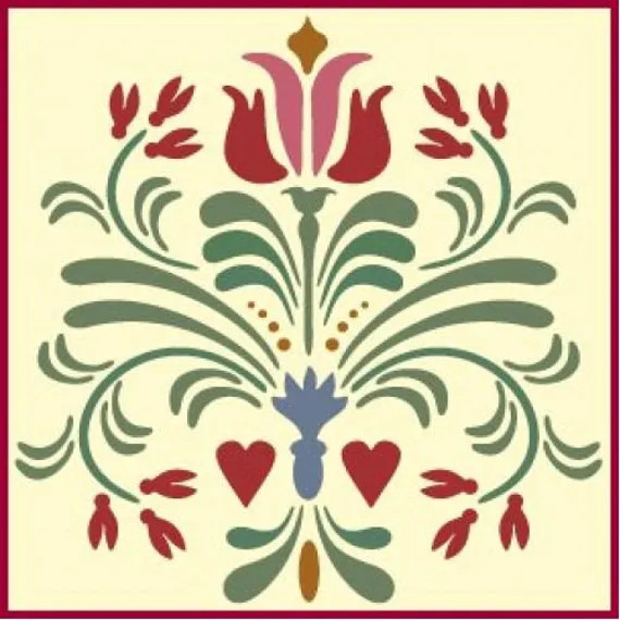 Rosemaling Pattern 14 Stencil  8.1 X 8.3  the | Etsy | Etsy (US)