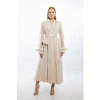 Woven Organdie Trench Dress | PrettyLittleThing UK