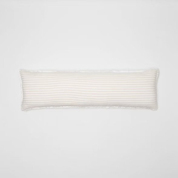 Lumbar Heavyweight Linen Blend Stripe Decorative Throw Pillow - Casaluna™ | Target