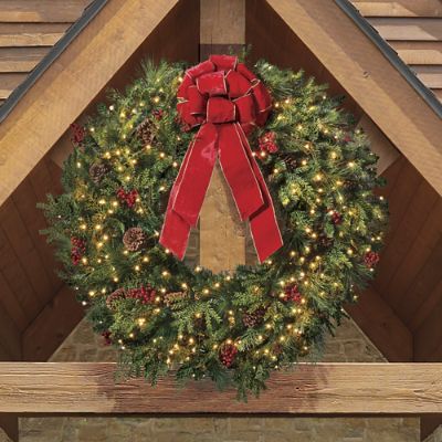 Christmas Cheer Corded Wreath with Bow | Frontgate | Frontgate