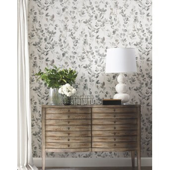 York Wallcoverings Modern Nature 2nd Edition 60.8-sq ft Gray Non-woven Ivy/Vines Unpasted Wallpap... | Lowe's