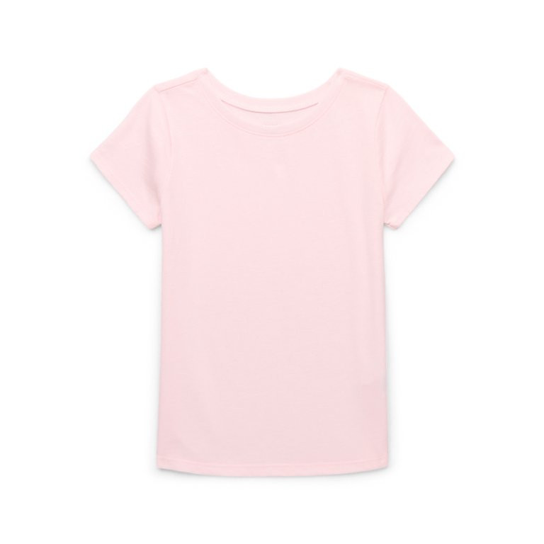 Garanimals Toddler Girl Solid Tee with Short Sleeves, Sizes 18M-5T | Walmart (US)