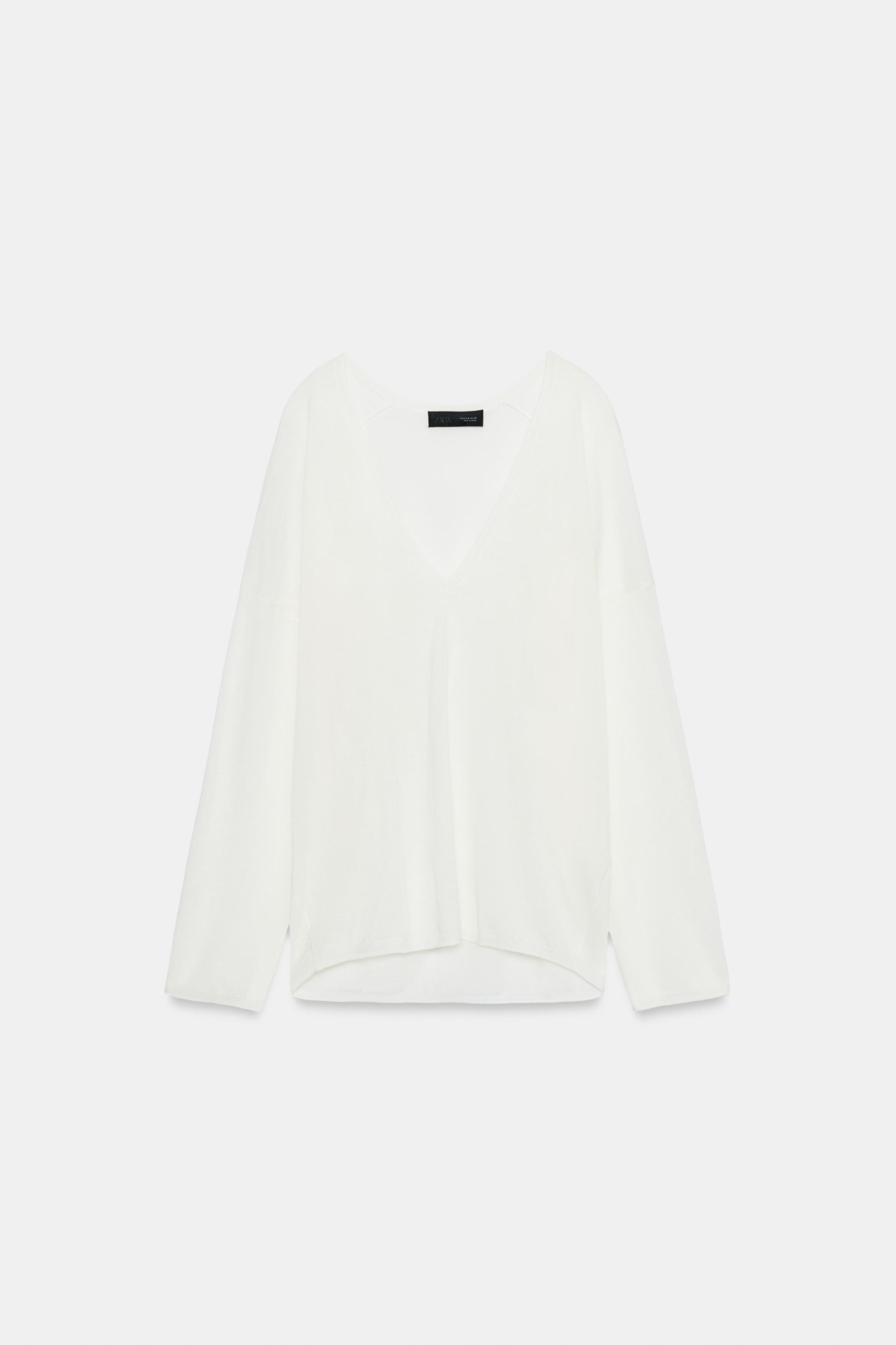 FINE KNIT V-NECK JUMPER | Zara UK