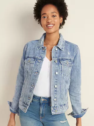 Destroyed jean jacket clearance womens