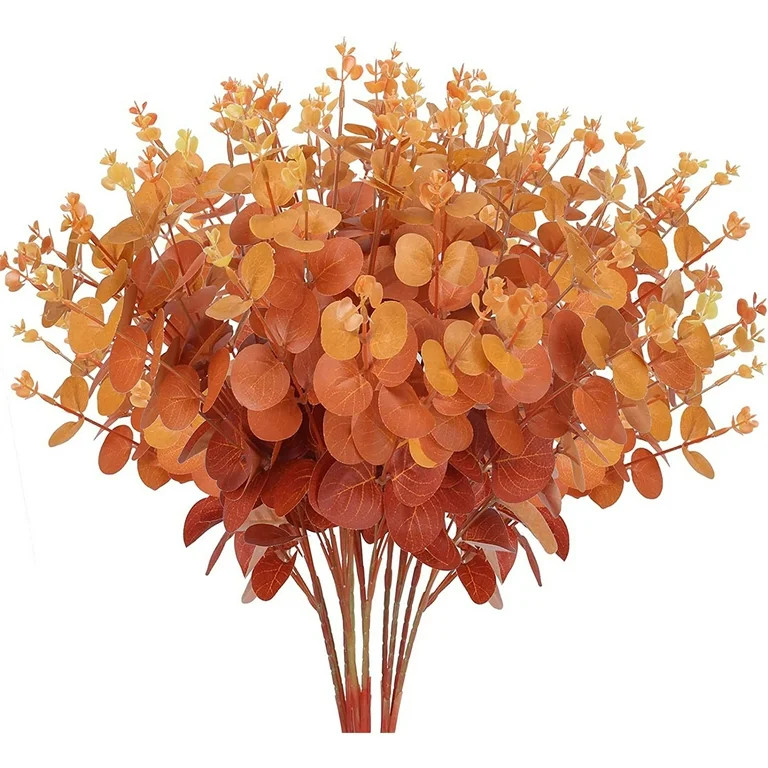 3Pcs Artificial Eucalyptus Leaves Branches Fake Fall Eucalyptus Plant Faux Fall Stems for Thanksg... | Walmart (US)