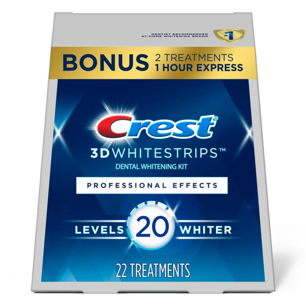 Crest 3D Whitestrips Professional Effects, Whitestrip 3D White, Teeth Whitening Strip Kit, 44 Str... | Amazon (US)
