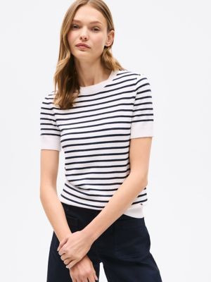 Lightweight Stripe Short-Sleeve Sweater | Tommy Hilfiger | Tommy Hilfiger (US)