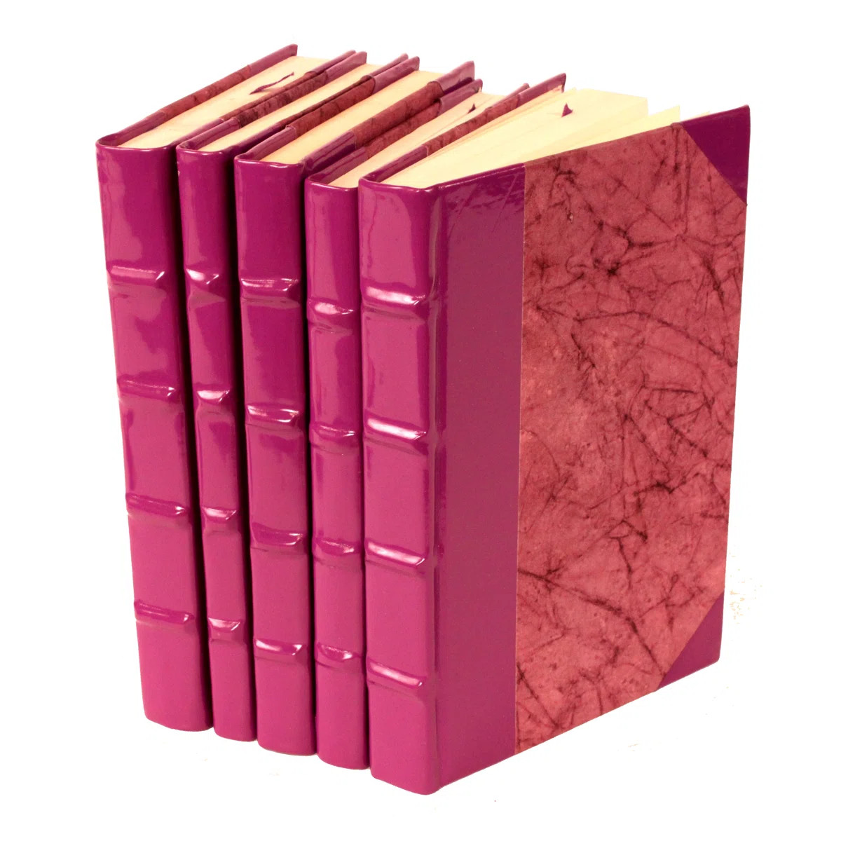 5 Piece Patent Leather Decorative Book Set | Perigold