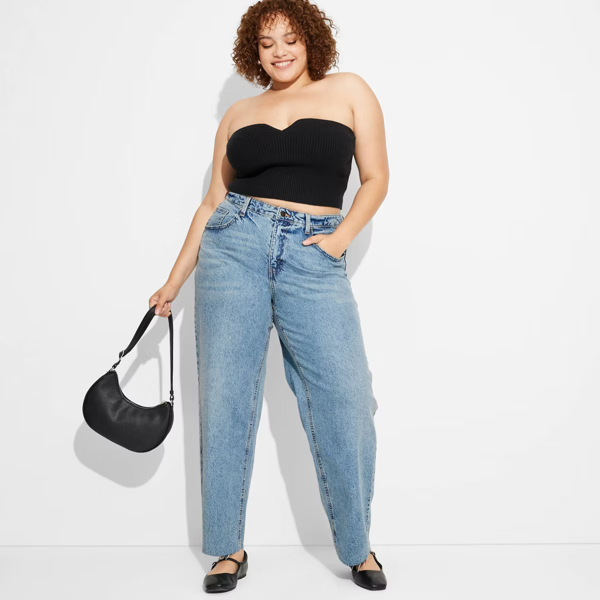 Women's Mid-Rise 90's Relaxed Straight Jeans - Wild Fable™ Gray Wash 0 | Target