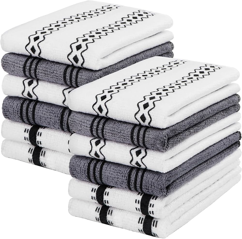HOMEXCEL Microfiber Cleaning Cloth, Kitchen Towels 12 Pack, Lint Free, Scratch-Free, Highly Absor... | Amazon (US)
