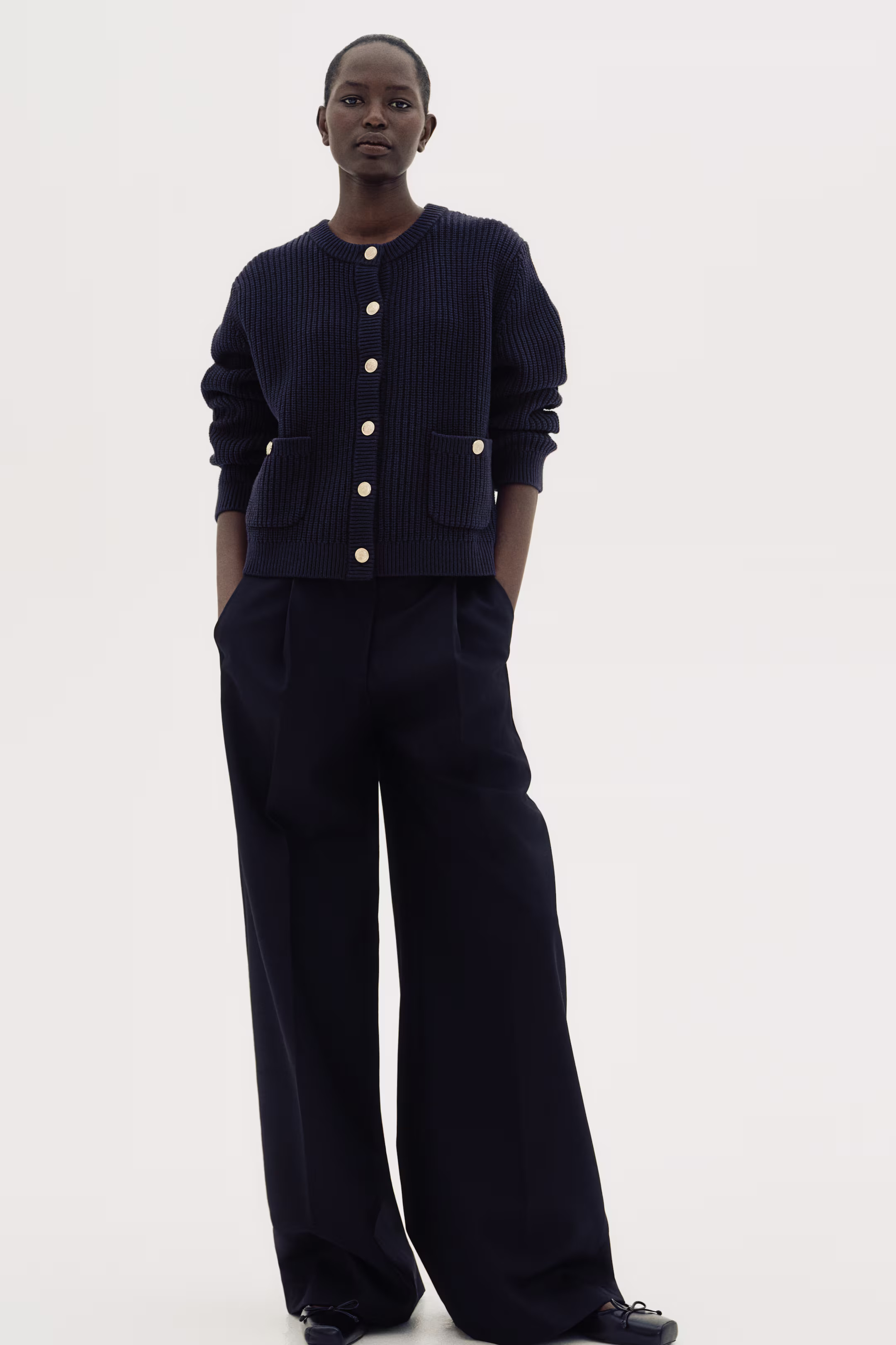 Rib-Knit Cardigan - Blue - Ladies | H&M US | H&M (US + CA)