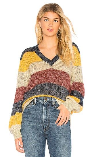 Striped Metallic Mohair Pullover | Revolve Clothing (Global)