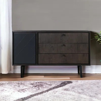 Yvelines 3 Drawer 63" W Solid Wood Combo Dresser | Wayfair North America