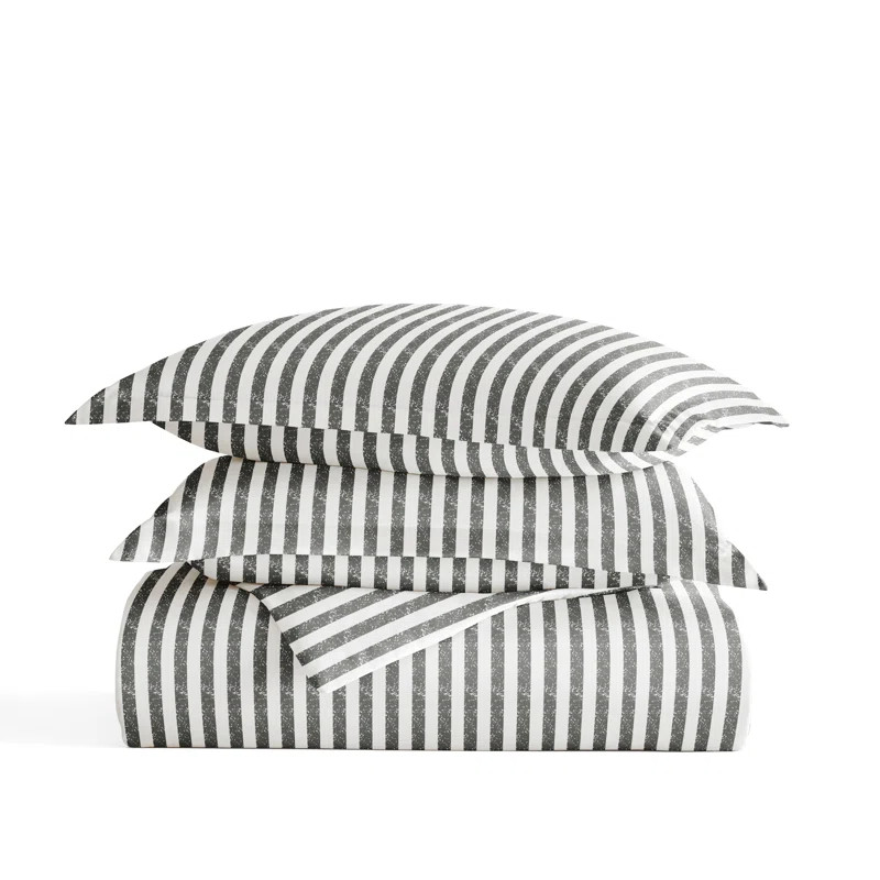 Becky Cameron Puffed Rugged Stripe Duvet Cover Set | Wayfair North America