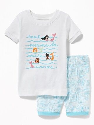 "Real Mermaids Make Waves" Sleep Set for Toddler & Baby | Old Navy US