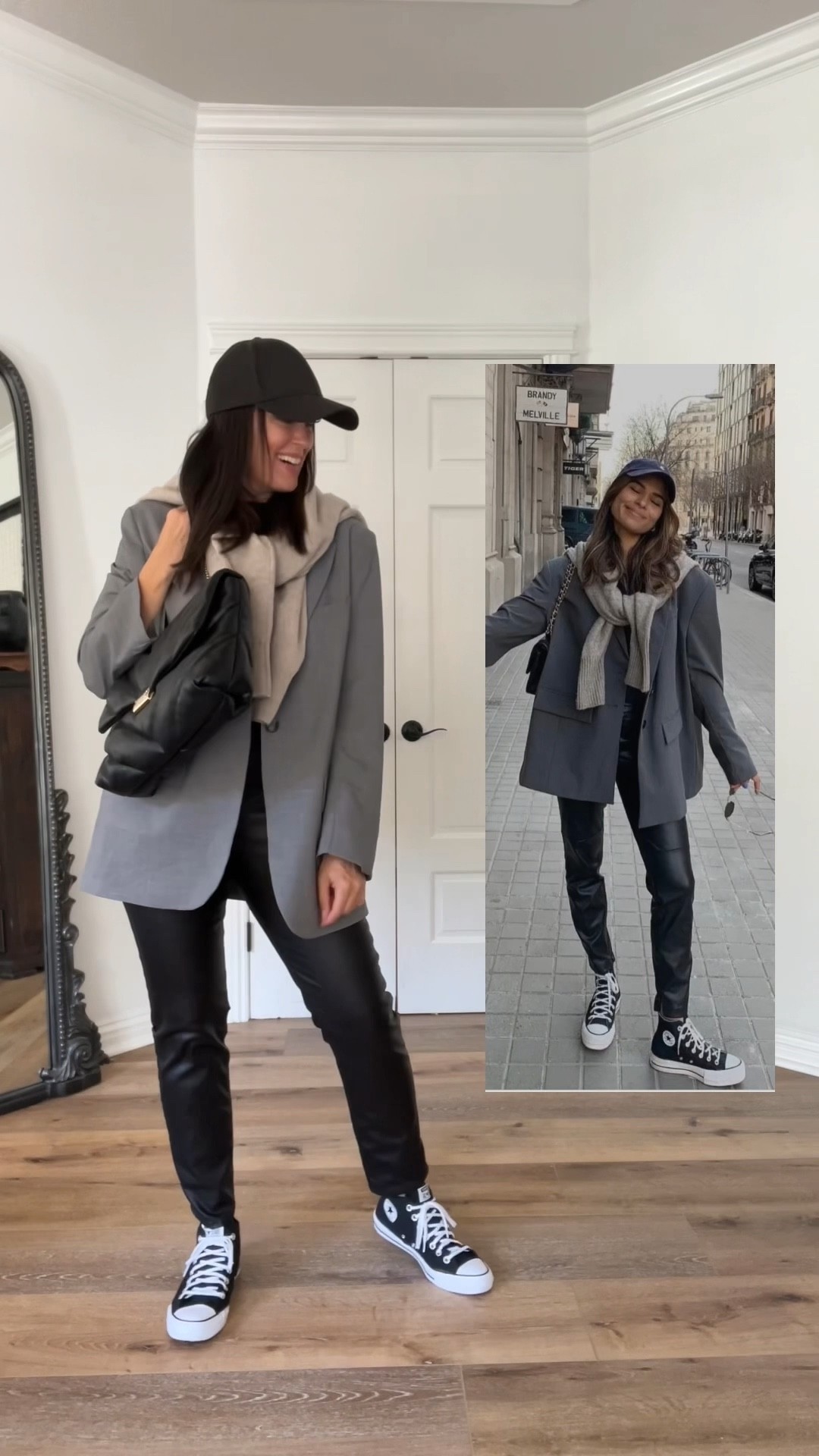 Recreating Pinterest looks as a mom over 40!

The oversized blazer and coated denim look is too notch! Love the elevated over the shoulder sweater look. 

Blazer-exact one sold out, linked 2 great options. 
Coated denim-exact pair sold out, linked a nearly identical pair. 
T-shirt-small
Converse-TTS
H&M over the shoulder sweater-small

Smart casual | preppy | boyfriend blazer | black jeans | converse chuck Taylor black kicks | 


#LTKunder50 #LTKunder100 #LTKstyletip