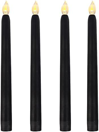 CANDLE CHOICE Halloween Flameless Taper Candles with Timer 9” Tall Long Flicking Fake Battery Operat | Amazon (US)