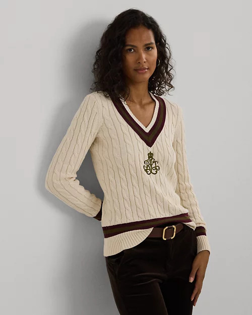 Cable-Knit Cotton Cricket Jumper | Ralph Lauren (UK)