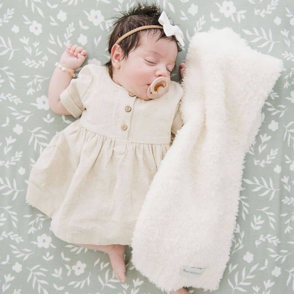 SARANONI Bamboni Luxury Bamboo Baby Blanket (Mini 20" x 15", Ivory) | Amazon (US)